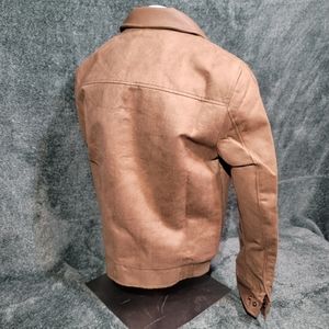 BV Shirt Jacket Leather Bound Belt in Cream Cotton main image 1